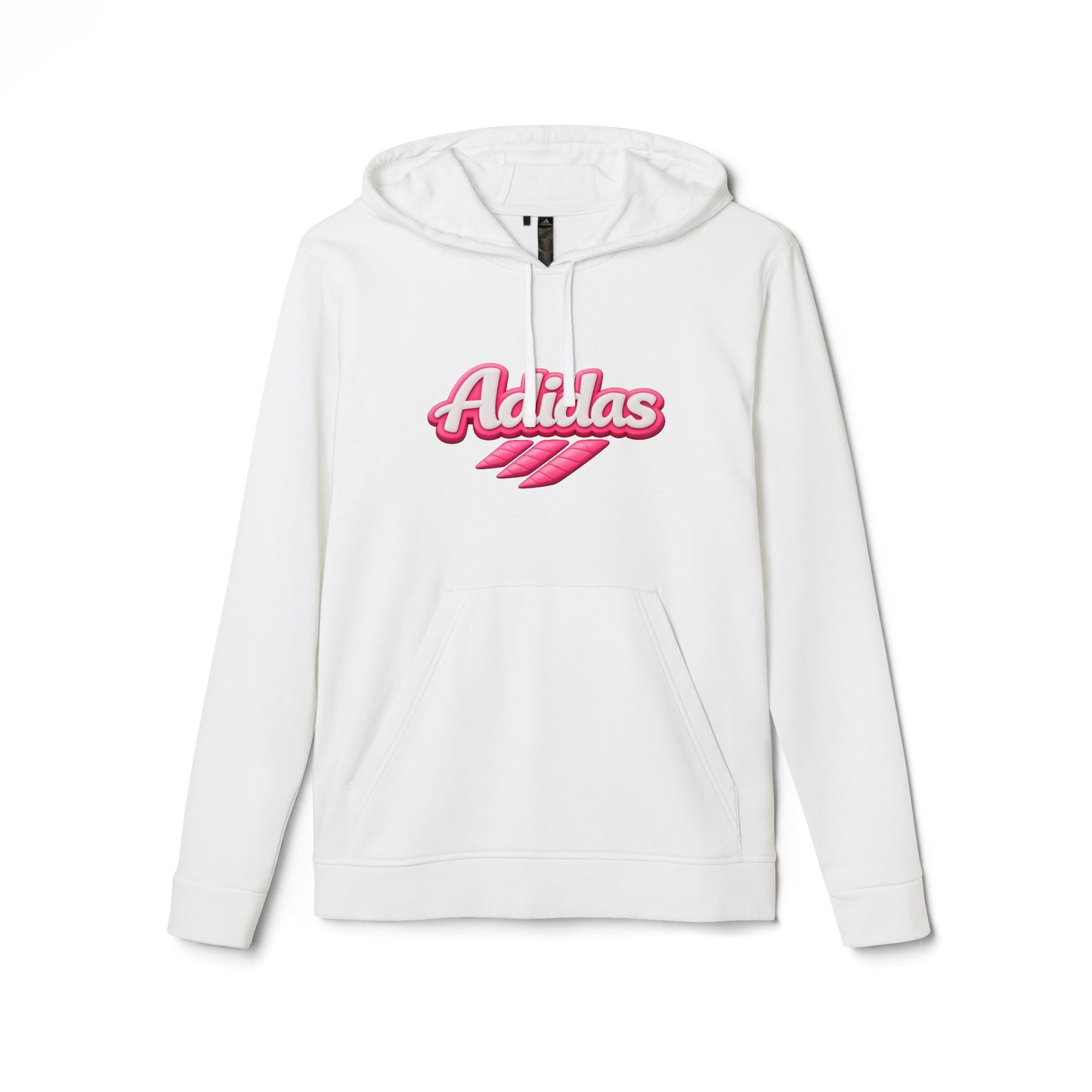 Hoodie — Pink 'Adidas' Script & 'Gym Bully' Graphic Fleece Hoodie
