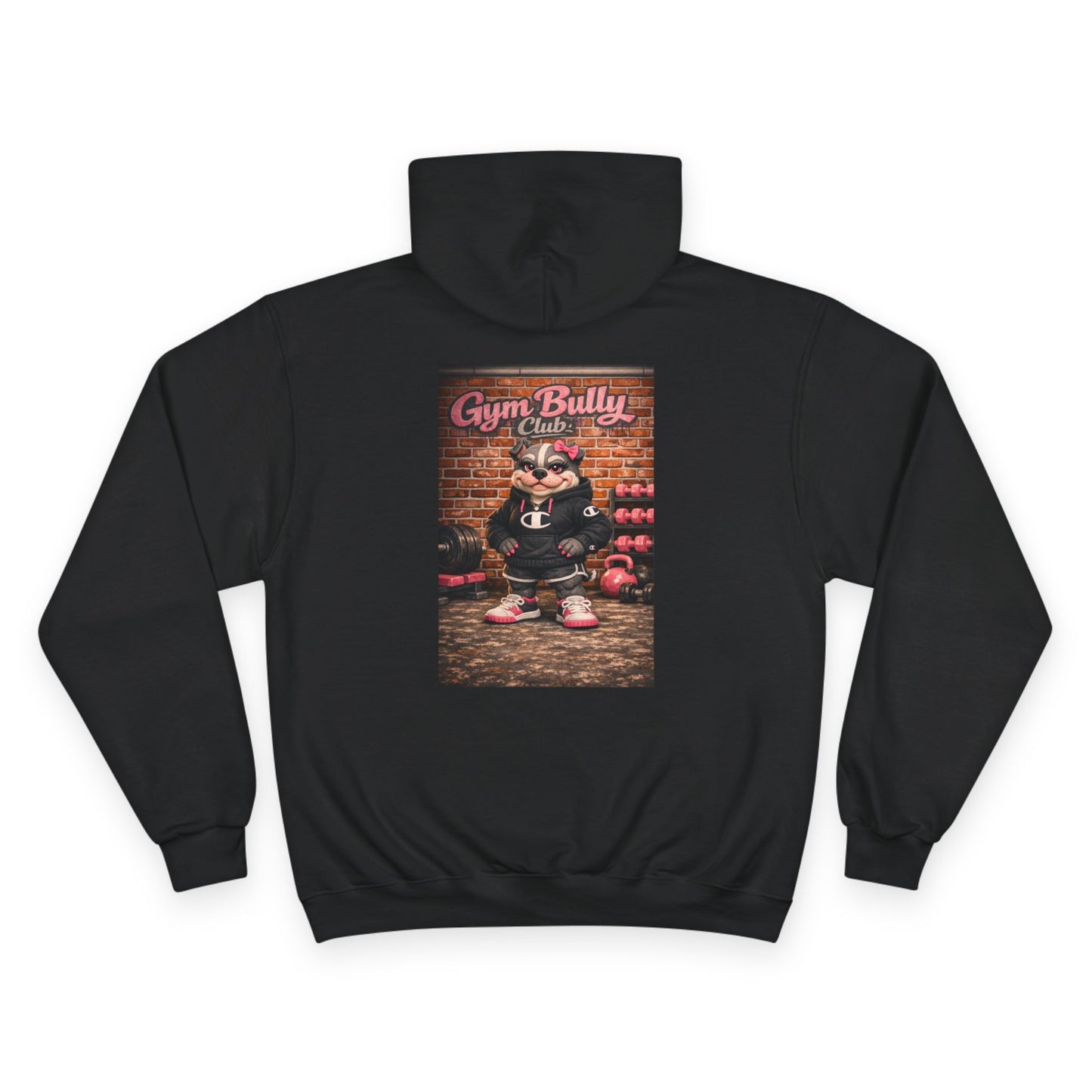 Hoodie — 'Gym Bully' Champion Logo Athletic Pullover