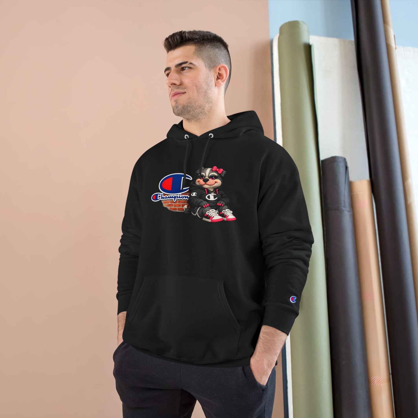 Hoodie — 'Gym Bully' Champion Logo Athletic Pullover