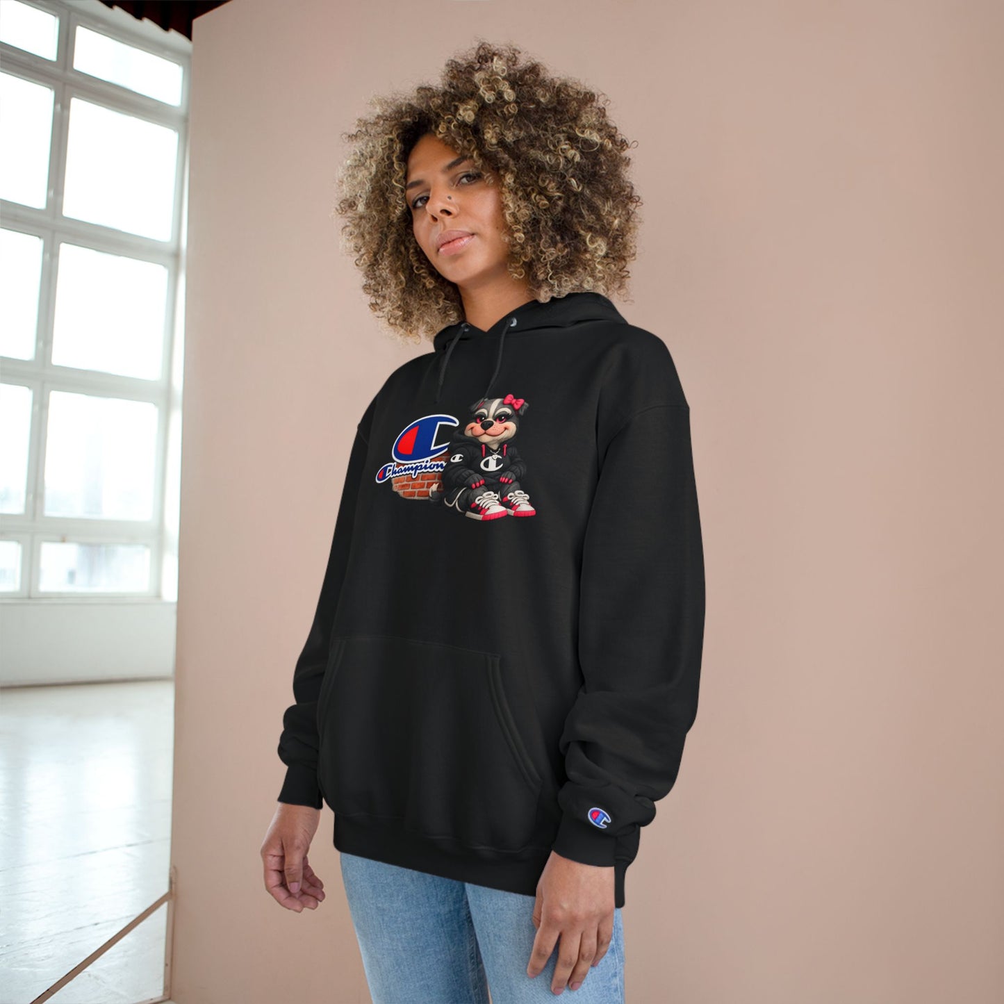 Hoodie — 'Gym Bully' Champion Logo Athletic Pullover