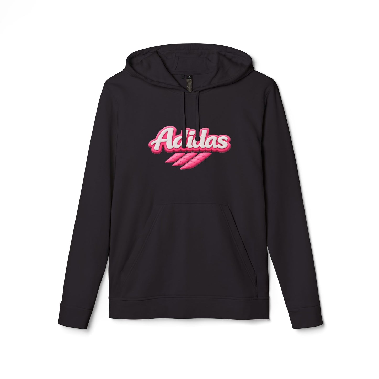 Hoodie — Pink 'Adidas' Script & 'Gym Bully' Graphic Fleece Hoodie