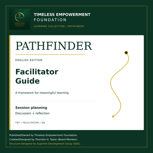 Pathfinder Facilitator Guide — English Edition — TEF green, gold and white product cover
