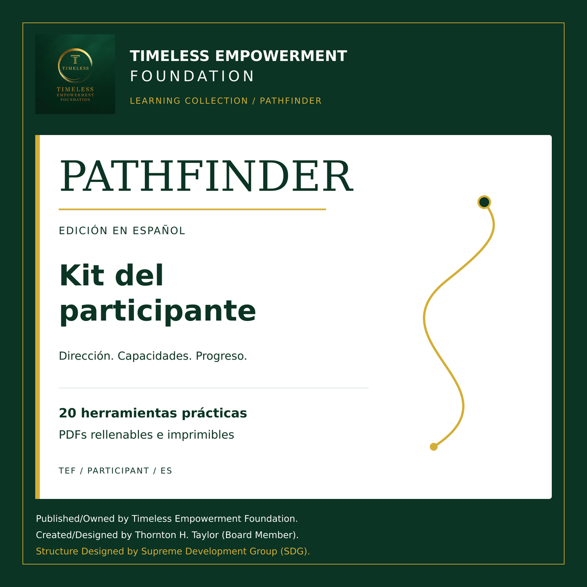 Pathfinder Participant Core — Edición en Español — TEF green, gold and white product cover