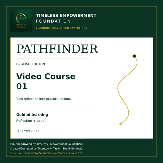 Pathfinder Video Course 01 — English Edition — TEF green, gold and white product cover